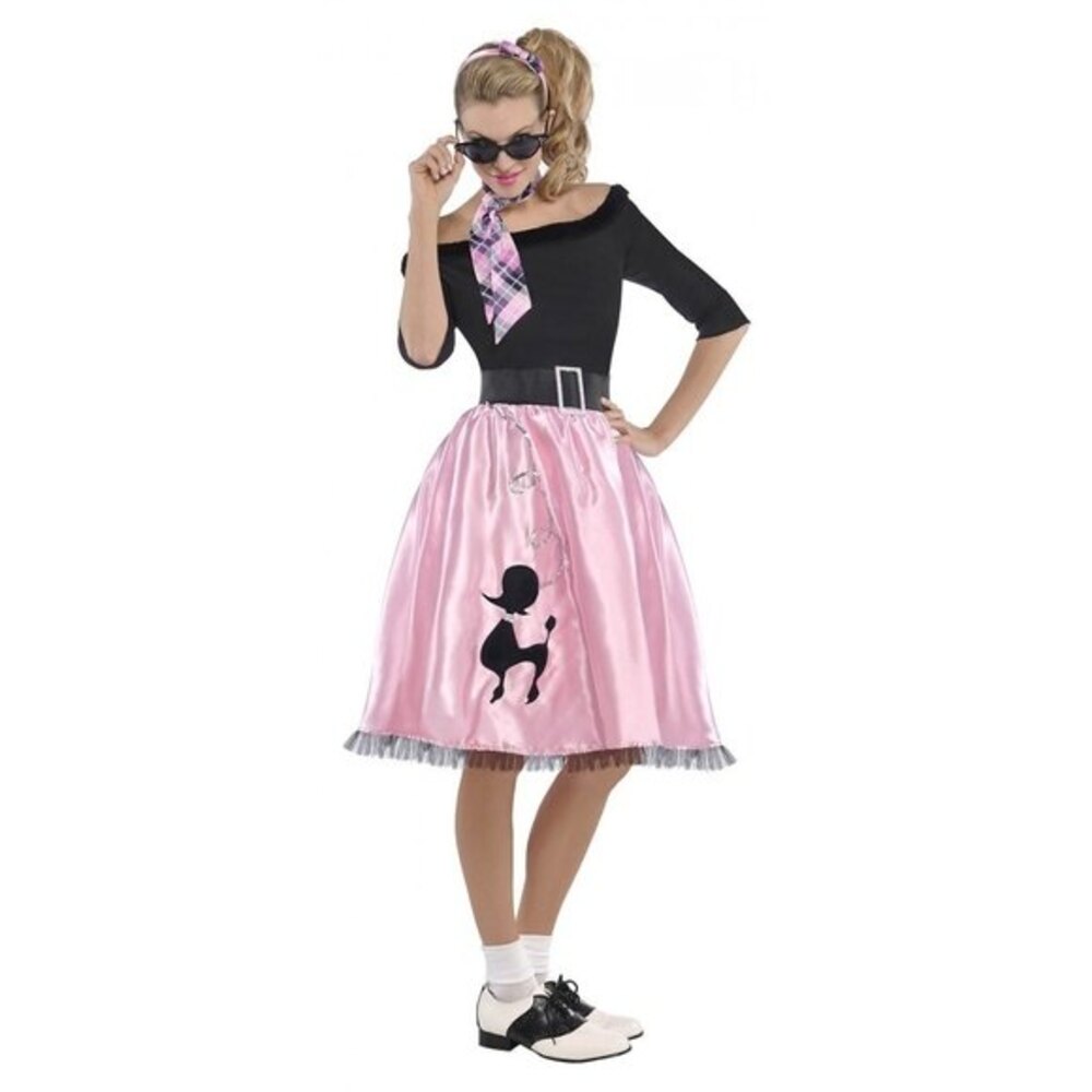 Poodle Dress 1950s Costume Adult Sock Hop Dress Womens Size Medium